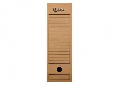 Caja archivo definitivo liderpapel folio prolongado carton reciclado 325g/m2 lomo 116 mm kraft 388x116x275 mm