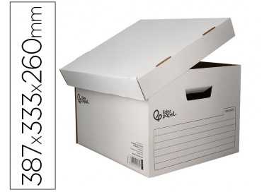 Cajon contenedor liderpapel carton automatico para 3 cajasarchivo def. folio / 4 archivadores a-z 387x333x260mm
