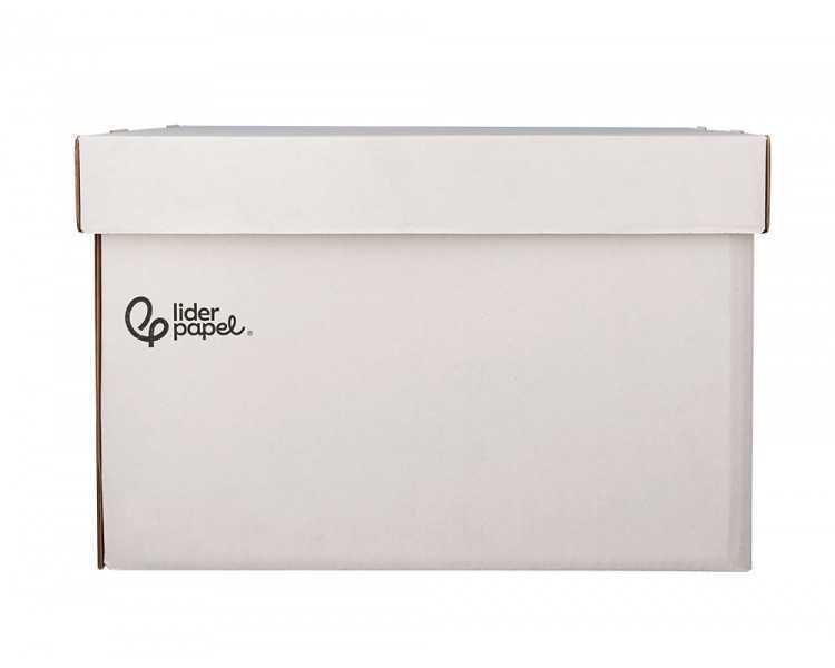 Cajon contenedor liderpapel carton automatico para 3 cajasarchivo def. folio / 4 archivadores a-z 387x333x260mm