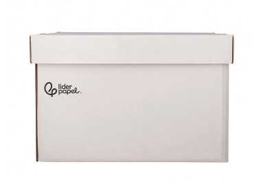 Cajon contenedor liderpapel carton automatico para 3 cajasarchivo def. folio / 4 archivadores a-z 387x333x260mm