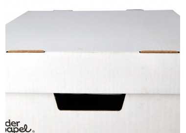 Cajon contenedor liderpapel carton automatico para 3 cajasarchivo def. folio / 4 archivadores a-z 387x333x260mm