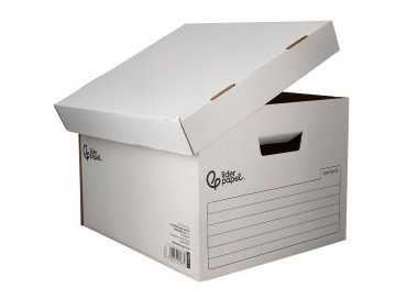 Cajon contenedor liderpapel carton automatico para 3 cajasarchivo def. folio / 4 archivadores a-z 387x333x260mm
