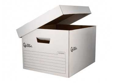 Cajon contenedor liderpapel carton automatico para 3 cajasarchivo def. folio / 4 archivadores a-z 387x333x260mm