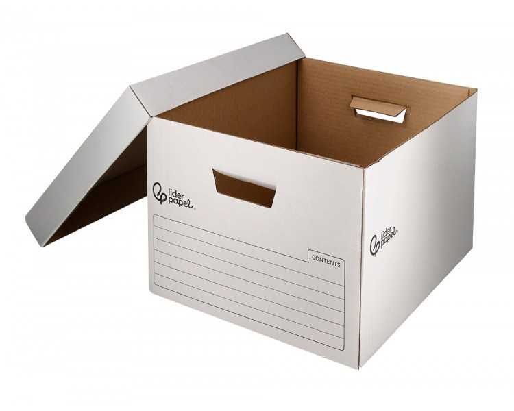 Cajon contenedor liderpapel carton automatico para 3 cajasarchivo def. folio / 4 archivadores a-z 387x333x260mm