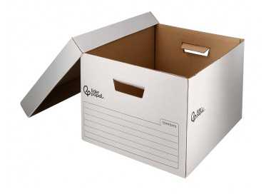 Cajon contenedor liderpapel carton automatico para 3 cajasarchivo def. folio / 4 archivadores a-z 387x333x260mm