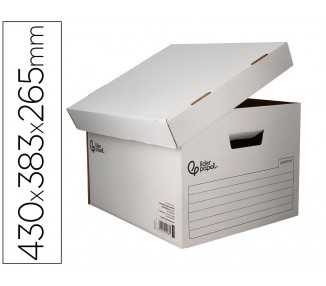 Cajon contenedor liderpapel carton automatico para 4 cajasarchivo def. folio / 5 archivadores a-z 430x383x265mm