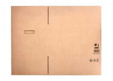 Caja para embalar q-connect americana ultrarresistente conasas carton canal doble 7 mm color kraft 700x440x330 mm