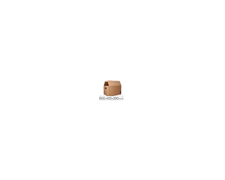 Caja para embalar q-connect americana ultrarresistente conasas carton canal doble 7 mm color kraft 600x400x290 mm