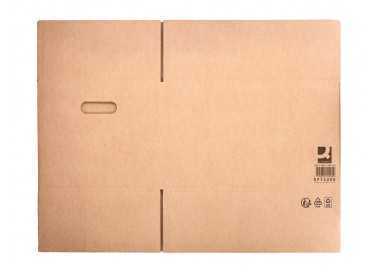 Caja para embalar q-connect americana ultrarresistente conasas carton canal doble 7 mm color kraft 600x400x290 mm