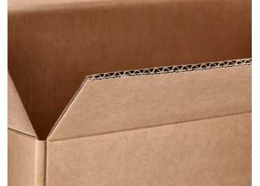 Caja para embalar q-connect americana ultrarresistente conasas carton canal doble 7 mm color kraft 500x340x310 mm