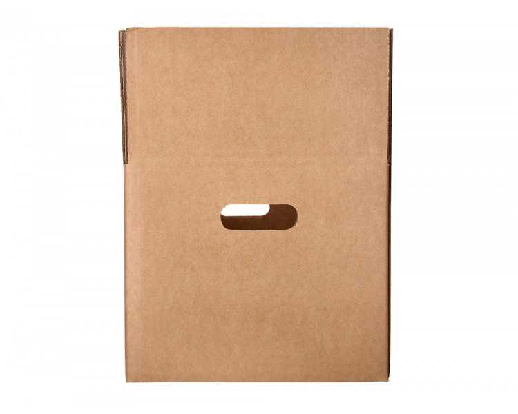 Caja para embalar q-connect americana con asas carton reciclado canal simple 5 mm color kraft 500x340x310 mm