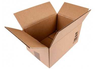 Caja para embalar q-connect americana carton reciclado canal simple 5 mm color kraft 350x250x220 mm