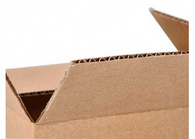 Caja para embalar q-connect americana carton reciclado canal simple 5 mm color kraft 250x150x100 mm