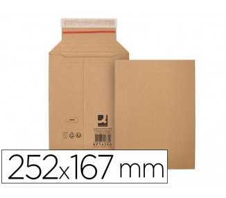 Sobre para envios q-connect carton 100% reciclado y reciclable cierre autoadhesivo252x167x72 mm color kraft