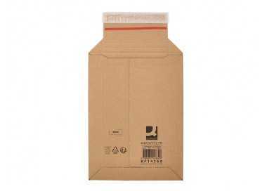 Sobre para envios q-connect carton 100% reciclado y reciclable cierre autoadhesivo252x167x72 mm color kraft Sobre para envios q-connect carton 100% reciclado y reciclable cierre autoadhesivo252x167x72 mm color kraft