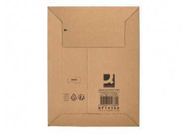 Sobre para envios q-connect carton 100% reciclado y reciclable cierre autoadhesivo252x167x72 mm color kraft Sobre para envios q-connect carton 100% reciclado y reciclable cierre autoadhesivo252x167x72 mm color kraft