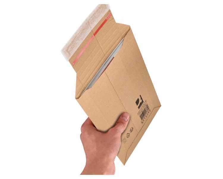Sobre para envios q-connect carton 100% reciclado y reciclable cierre autoadhesivo252x167x72 mm color kraft