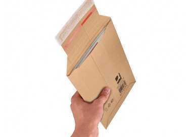 Sobre para envios q-connect carton 100% reciclado y reciclable cierre autoadhesivo252x167x72 mm color kraft Sobre para envios q-connect carton 100% reciclado y reciclable cierre autoadhesivo252x167x72 mm color kraft