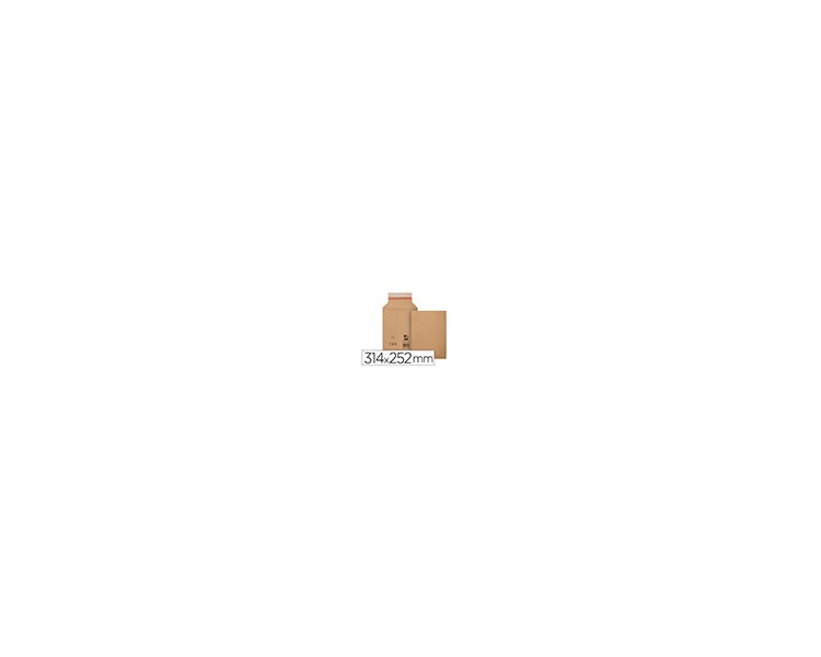 Sobre para envios q-connect carton 100% reciclado y reciclable cierre autoadhesivo314x252x72 mm color kraft