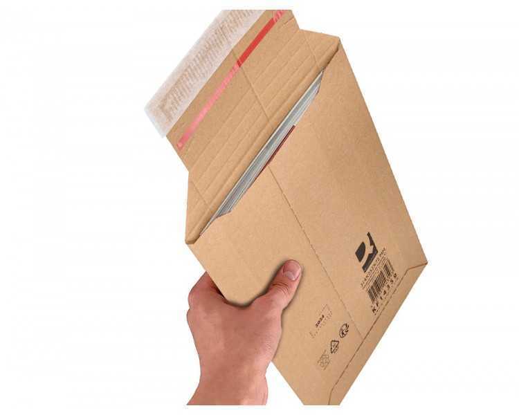 Sobre para envios q-connect carton 100% reciclado y reciclable cierre autoadhesivo314x252x72 mm color kraft