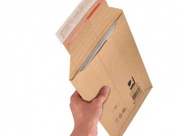 Sobre para envios q-connect carton 100% reciclado y reciclable cierre autoadhesivo314x252x72 mm color kraft