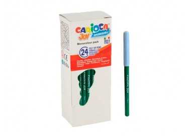 Rotulador carioca joy verde caja de 24 unidades
