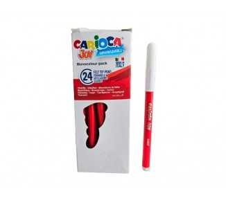 Rotulador carioca joy rojo caja de 24 unidades
