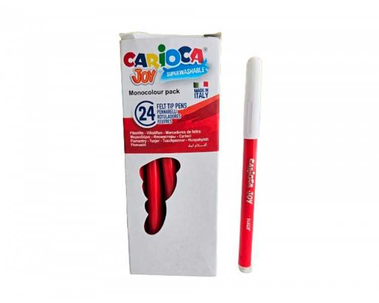 Rotulador carioca joy rojo caja de 24 unidades