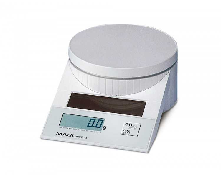 Pesacartas oficina maul tronic solar 5000 gr apagado automatico color blanco 196x130x65 mm