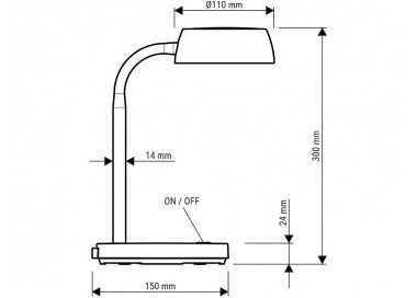 Lampara de escritorio maul led abby color negro 155x320x155 mm