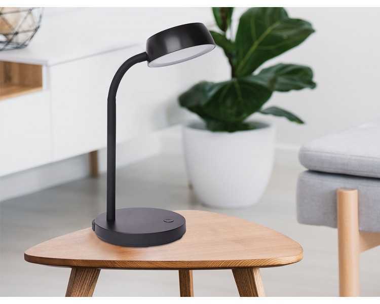 Lampara de escritorio maul led abby color negro 155x320x155 mm