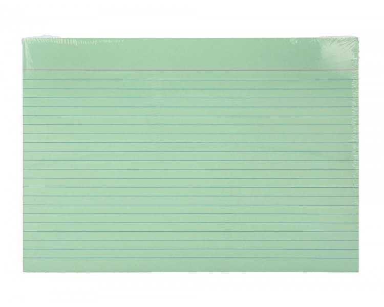 Tarjeta liderpapel para estudiar rayada cartulina de colores 170 gr/m2 100x150mm paquete de 200 unidades