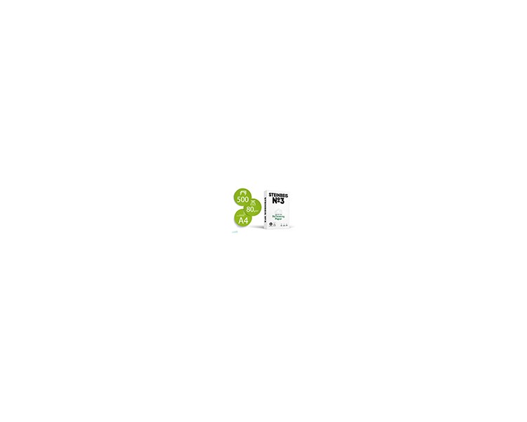 Papel fotocopiadora steinbeis n.3 100% reciclado din a4 80 gramos paquete de 500 hojas