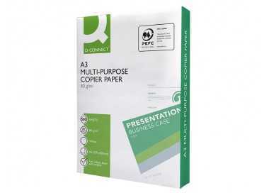 Papel fotocopiadora q-connect economy din a3 80 gramos paquete de 500 hojas Papel fotocopiadora q-connect economy din a3 80 gramos paquete de 500 hojas