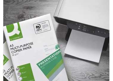 Papel fotocopiadora q-connect economy din a3 80 gramos paquete de 500 hojas Papel fotocopiadora q-connect economy din a3 80 gramos paquete de 500 hojas