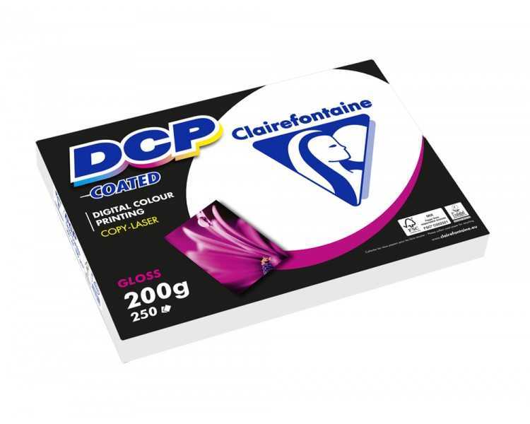 Papel fotocopiadora color dcp coated glossy din a3 200 gramos paquete de 250 hojas