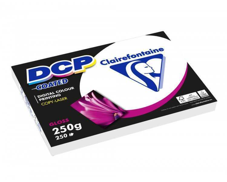 Papel fotocopiadora color dcp coated glossy din a4 250 gramos paquete 250 hojas