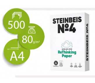 Papel fotocopiadora steinbeis n.4 100% reciclado din a4 80 gramos paquete de 500 hojas