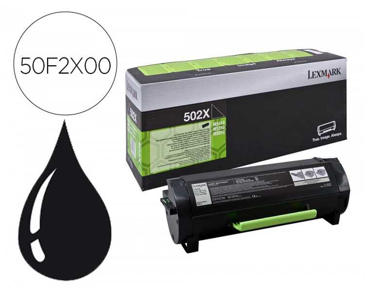 Toner lexmark 502xáms410 / ms510 / ms610 negro 10000 paginas