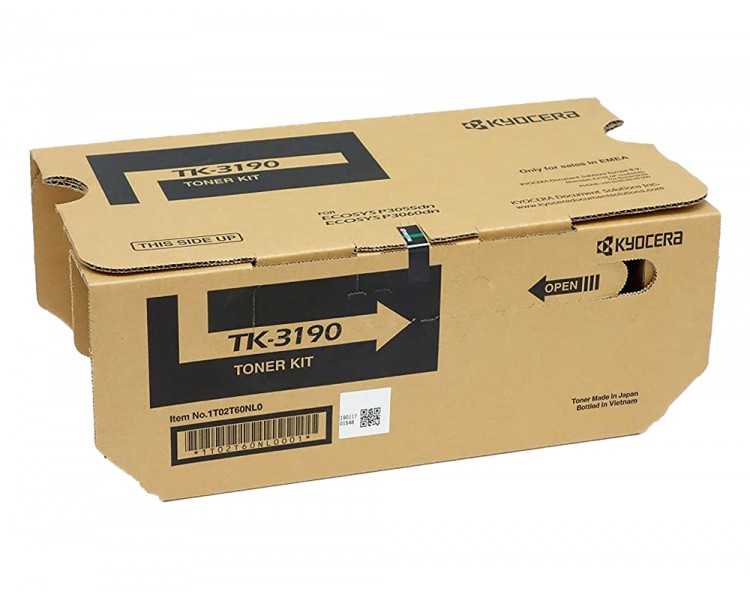 Toner kyocera tk-3190 ecosys p3055 / p3060 negro 25000 paginas