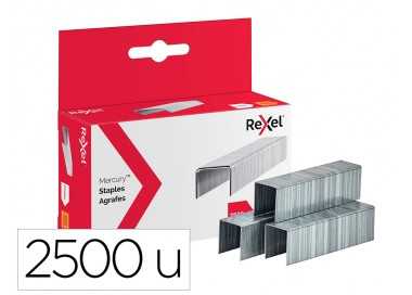 Grapas rexel mercury acero inoxidable caja de 2500 unidades