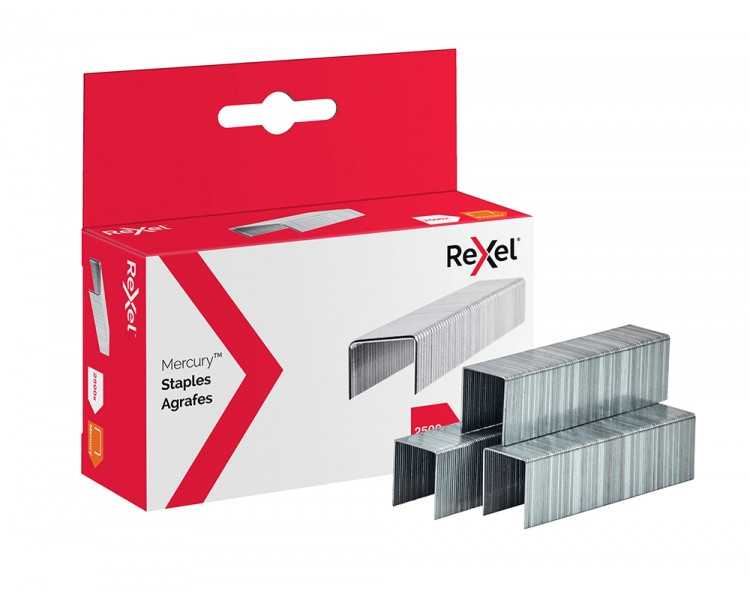 Grapas rexel mercury acero inoxidable caja de 2500 unidades