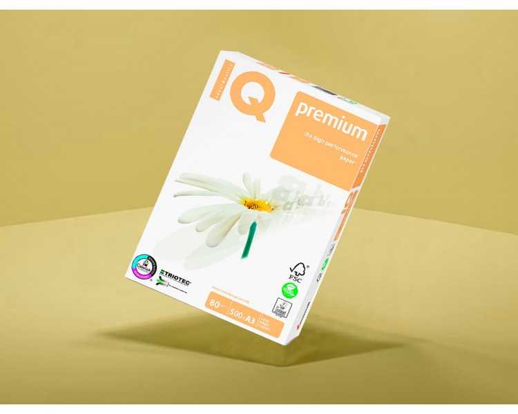 Papel fotocopiadora iq premium din a3 80 gramos paquete de 500 hojas
