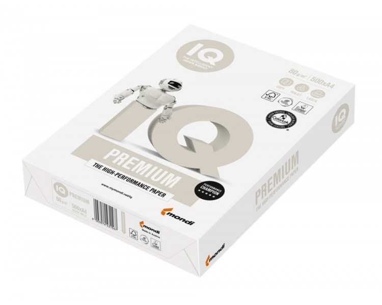 Papel fotocopiadora iq premium din a4 80 gramos paquete de 500 hojas