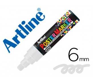 Rotulador artline poster marker epp-6-bla punta redonda 6 mm color blanco