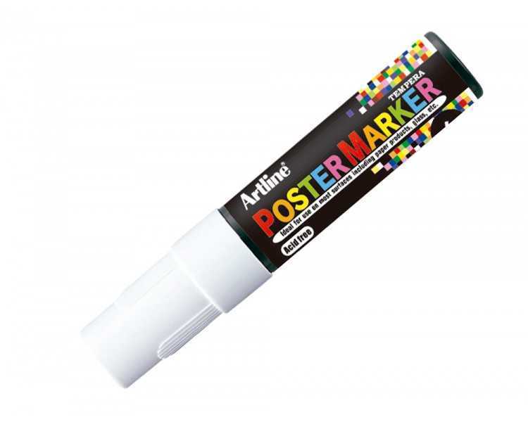 Rotulador artline poster marker epp-6-bla punta redonda 6 mm color blanco