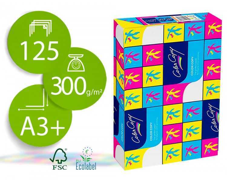 Papel fotocopiadora color copy 320x450 mm sra3 300 gr paquete de 125 hojas