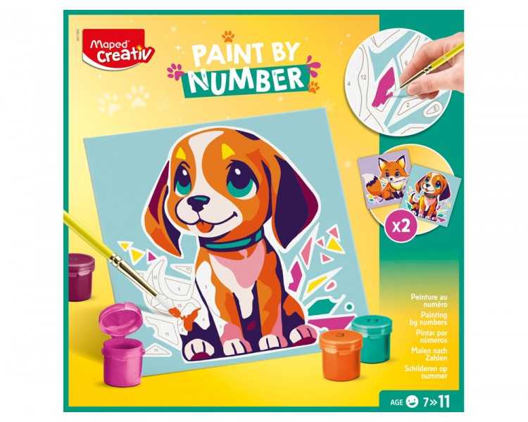 Juego maped creativ pinta por numeros perro/zorro