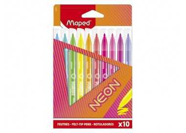 Rotulador maped fluorescente neon caja de 10 unidades colores surtidos