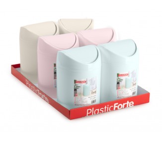 Papelera plastico plasticforte tiny sobremesa 1,4l colores surtidos 12,5x12,5x17,5 cm